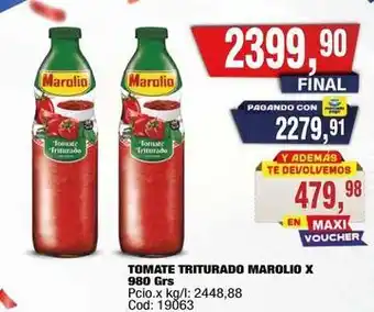 Maxiconsumo Marolio - tomate triturado oferta