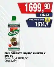 Maxiconsumo Chuker - edulcorante liquido chuker x 200 cc oferta