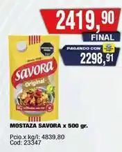 Maxiconsumo Savora - mostaza oferta