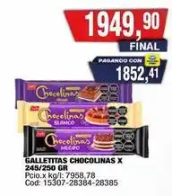 Maxiconsumo Chocolinas - galletitas chocolinas x 245/250 gr oferta