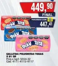 Maxiconsumo Galletas polvoritas todas oferta