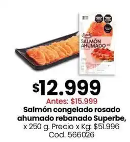 Coto Superbe - salm uevo congelado rosado ahumado rebanado oferta
