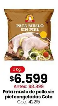 Coto Coto - pata muslo de pollo sin piel congeladas cod: 42215 oferta