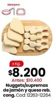 Coto Ideal - nuggets/supremas de jamón y queso reb. cong. cod: 12263-12264 oferta