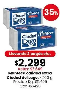 Coto Ciudad del lago - manteca calidad extra oferta