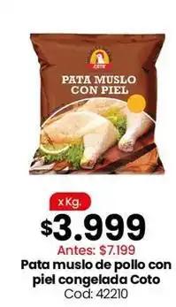 Coto Coto - pata muslo de pollo con piel congelada oferta