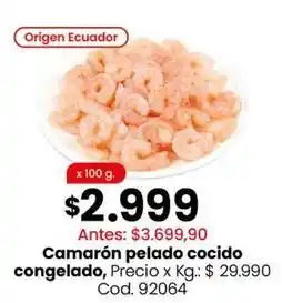 Coto Origen - camarón pelado cocido congelado oferta