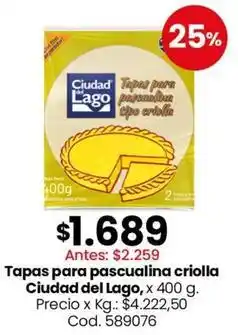 Coto Ciudad del lago - tapas para pascualina criolla oferta