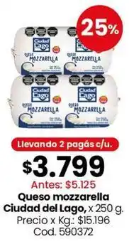 Coto Ciudad del lago - queso mozzarella oferta