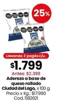 Coto Ciudad del lago - aderezo a base de queso rallado, x 100 g. cod. 582621 oferta