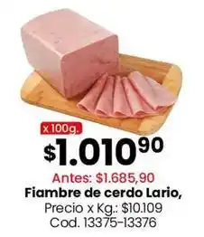 Coto Lario - fiambreria de cerdo oferta