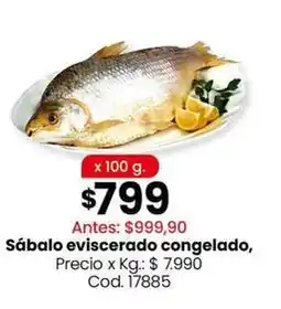 Coto Sábalo eviscerado congelado, cod. 17885 oferta