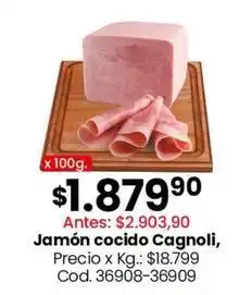 Coto Cagnoli - jamón cocido oferta