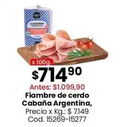 Coto Cabaña argentina - fiambré de cerdo oferta