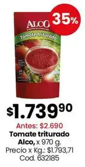 Coto Alco - tomate triturado oferta