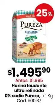 Coto Pureza - harina leudante ultra refinada 0% sodio , x 1 kg. cod. 500137 oferta