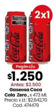 Coto Coca cola - gaseosa cola zero oferta