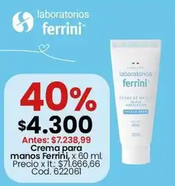 Coto Crema para manos oferta