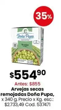 Coto Doña pupa - arvejas secas remojadas oferta