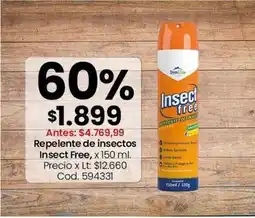 Coto Repelente de insectos insect free, x 150 ml. cod. 594331 oferta