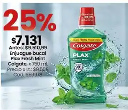 Coto Colgate - enjuague bucal plax fresh mint, cod. 559978 oferta