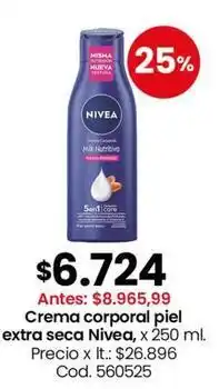 Coto Nivea - crema corporal piel extra seca oferta