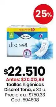 Coto Tena - toallas higiénicas discreet, x 30 u. cod. 594608 oferta