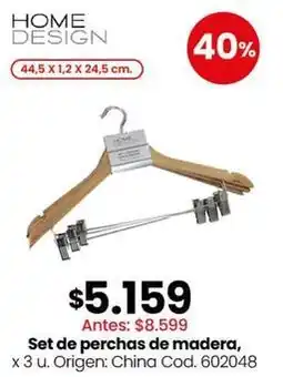 Coto Origen - set de perchas de madera, x 3 u oferta