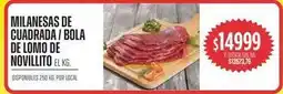 Supermercados Vea Milanesas de cuadrada / bola de lomo de novillito el kg oferta