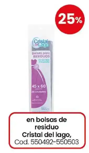 Coto Cristal del lago bolsas para residuos oferta