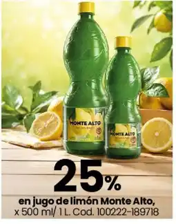 Coto Monte alto jugo de limón oferta