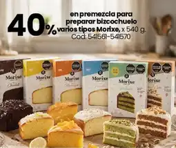 Coto Morixe en premezcla para preparar bizcochuelo varios tipos oferta