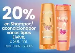 Coto Elvive shampoo acondicionador varios tipos oferta