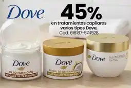 Coto Dove tratamientos capilares varios tipos Dove oferta