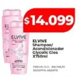 Supermayorista Vital Elvive shampoo/ acondicionador glycolic gloss oferta