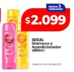 Supermayorista Vital Sedal shampoo y acondicionador oferta