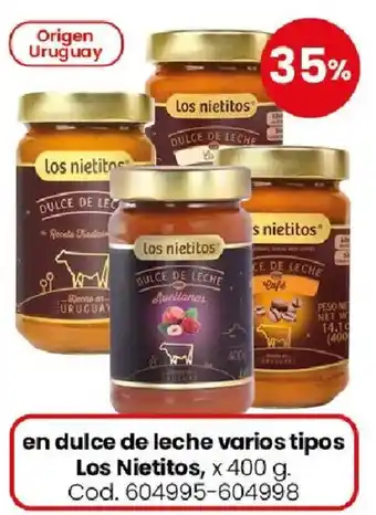 Coto Los nietitos en dulce de leche varios tipos oferta