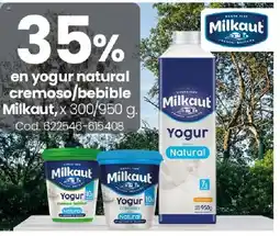 Coto Milkaut yogur natural cremoso/bebible oferta