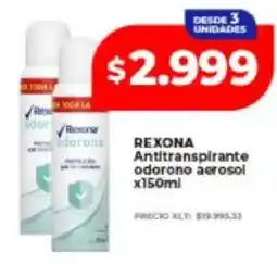 Supermayorista Vital Rexona antitranspirante odorono aerosol oferta