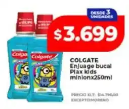 Supermayorista Vital Colgate enjuage bucal Plax kids minion oferta