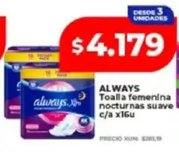 Supermayorista Vital Always toalla femenina nocturnas suave oferta