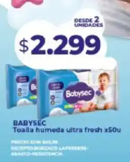 Supermayorista Vital Babysec toalla humeda ultra fresh oferta