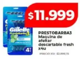 Supermayorista Vital Gillette prestobarba3 maquina de afeltar descartable fresh oferta