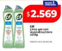 Supermayorista Vital Cif limp gel con lavandina/cloro oferta