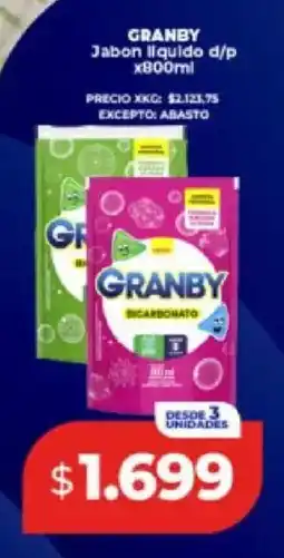 Supermayorista Vital Granby jabon liquido d/p oferta