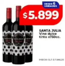 Supermayorista Vital Santa julia vino dulce tinto oferta