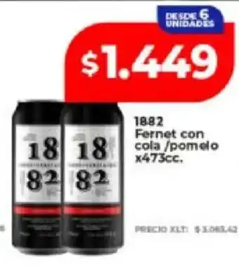 Supermayorista Vital 1882 fernet con cola / pomelo oferta