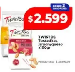 Supermayorista Vital Twistos tostaditas jamon/queso oferta