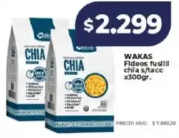Supermayorista Vital Wakas fideos fusilli chia s/tacc oferta