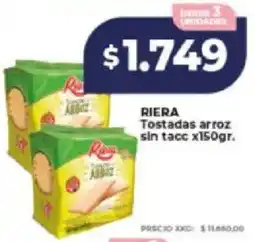 Supermayorista Vital Riera tostadas arroz sin tacc oferta
